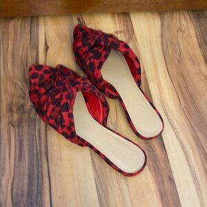 Red Leopard Print Women's Shoes -Sz 5